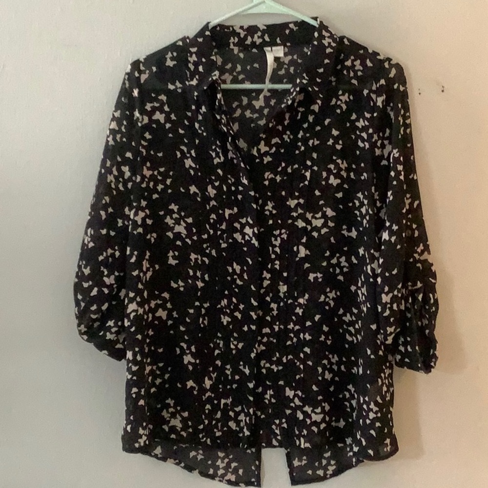 LAUREN CONRAD Sheer dress shirt